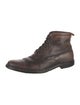 John Varvatos Leather Lace-Up Boots