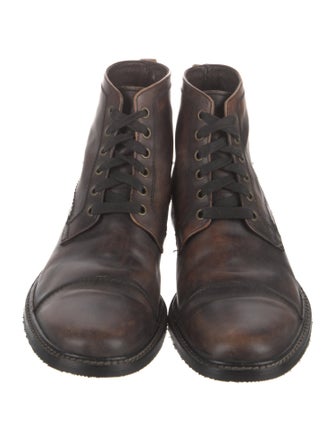 John Varvatos Leather Lace-Up Boots