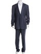 John Varvatos Virgin Wool Plaid Print Two-Piece Suit Vest