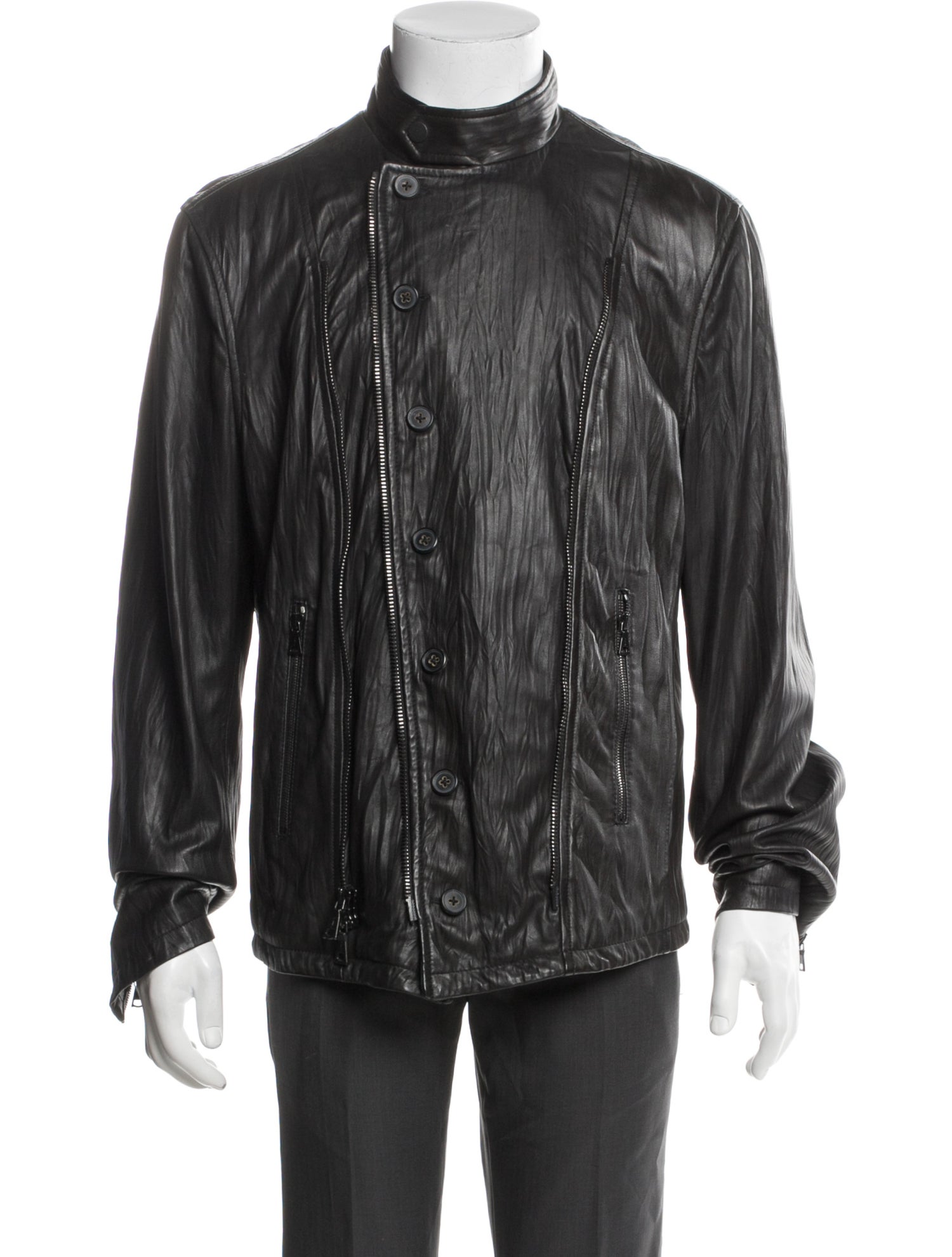 John Varvatos Lambskin Moto Jacket