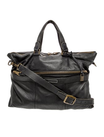 John Varvatos Leather Weekender Bag