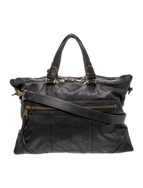 John Varvatos Leather Weekender Bag