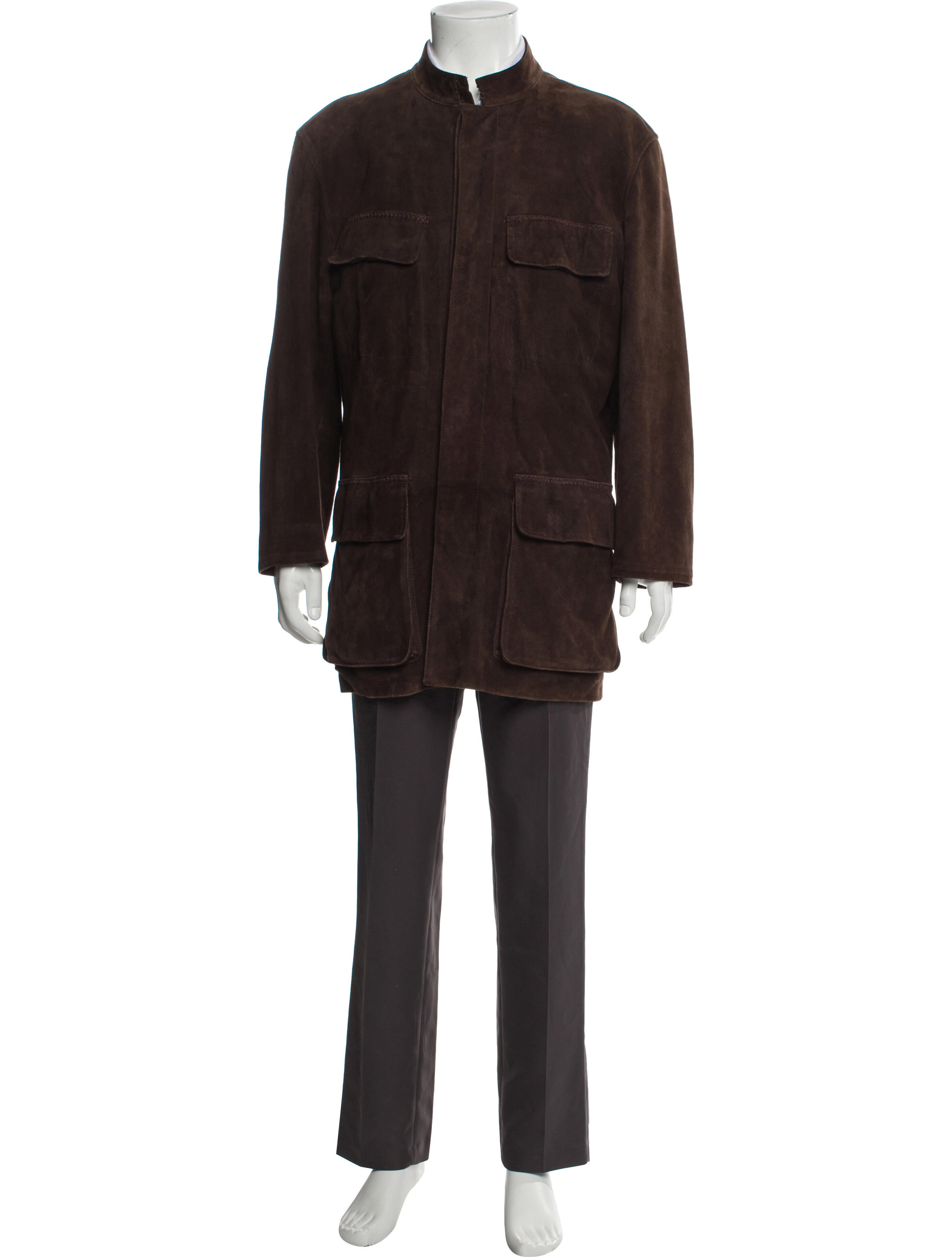 John Varvatos Suede Utility Jacket