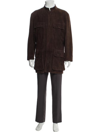 John Varvatos Suede Utility Jacket