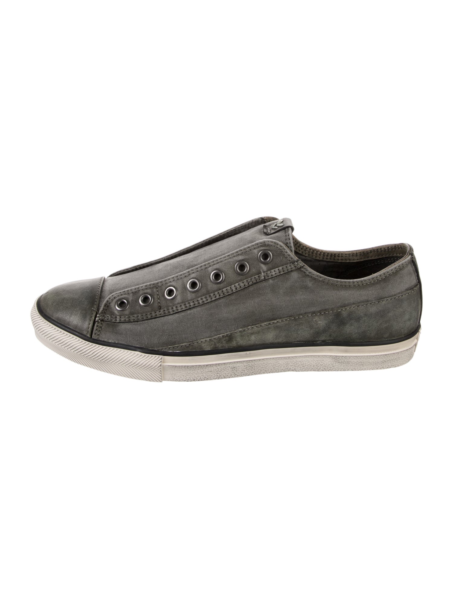 John Varvatos Canvas Distressed Accents Sneakers