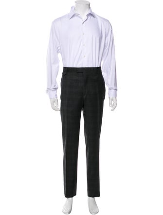 John Varvatos Wool Plaid Print Two-Piece Blazer