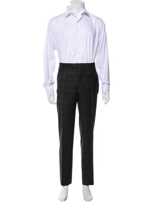 John Varvatos Wool Plaid Print Two-Piece Blazer