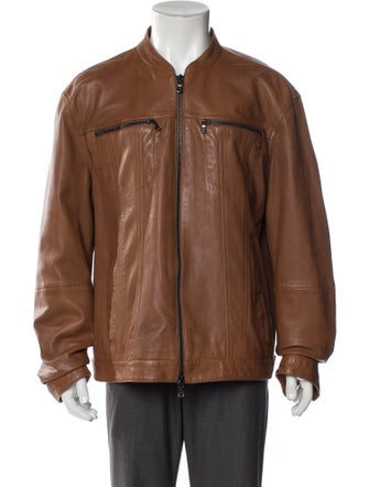 John Varvatos Eel Skin Moto Jacket