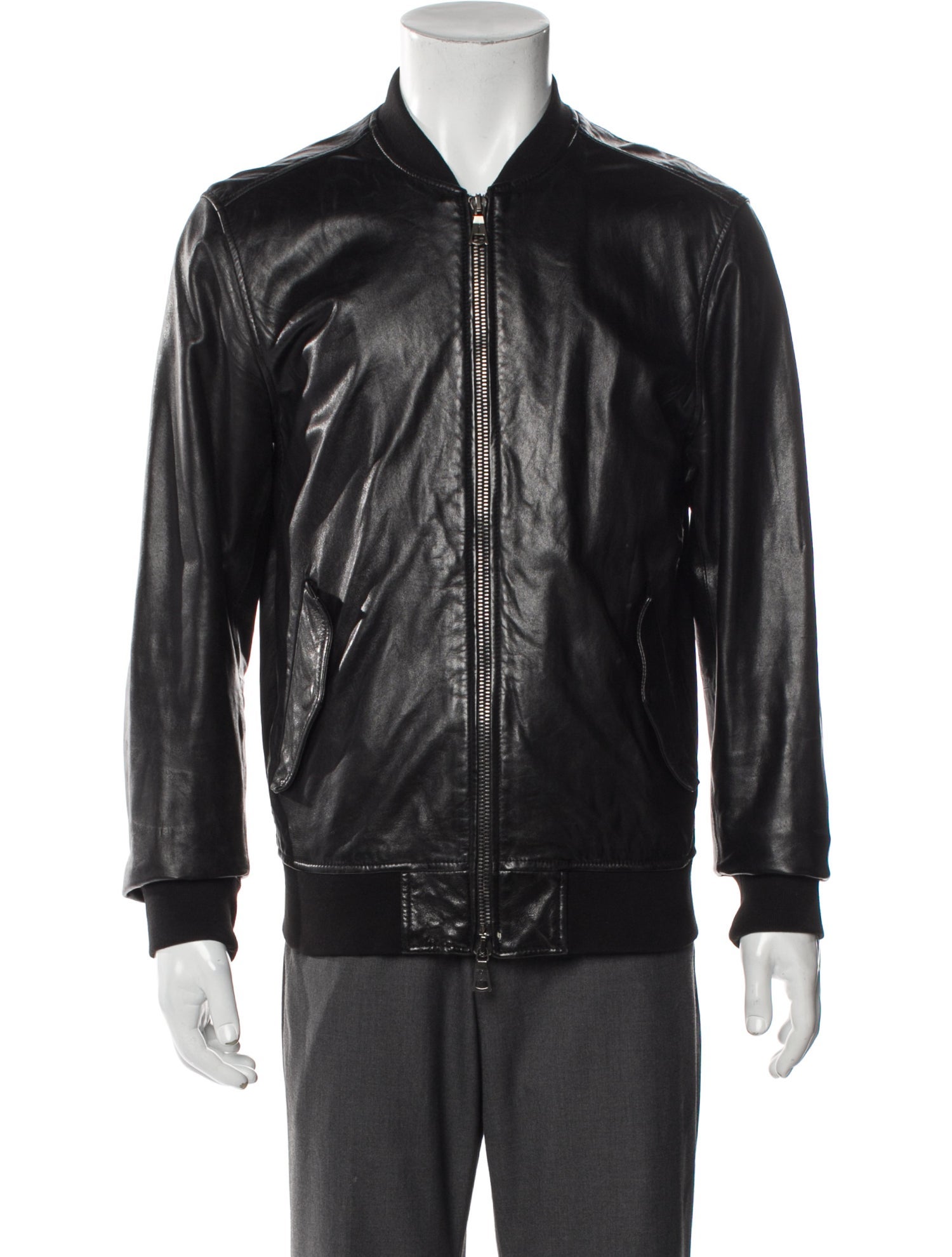 John Varvatos Eel Skin Bomber Jacket