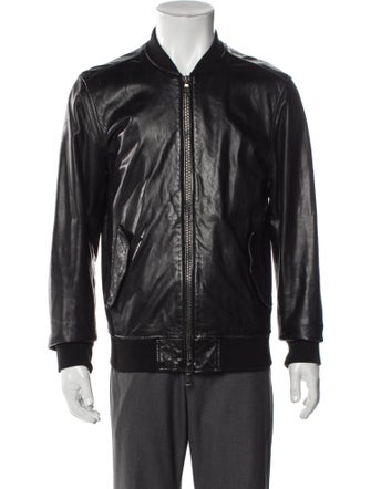 John Varvatos Eel Skin Bomber Jacket