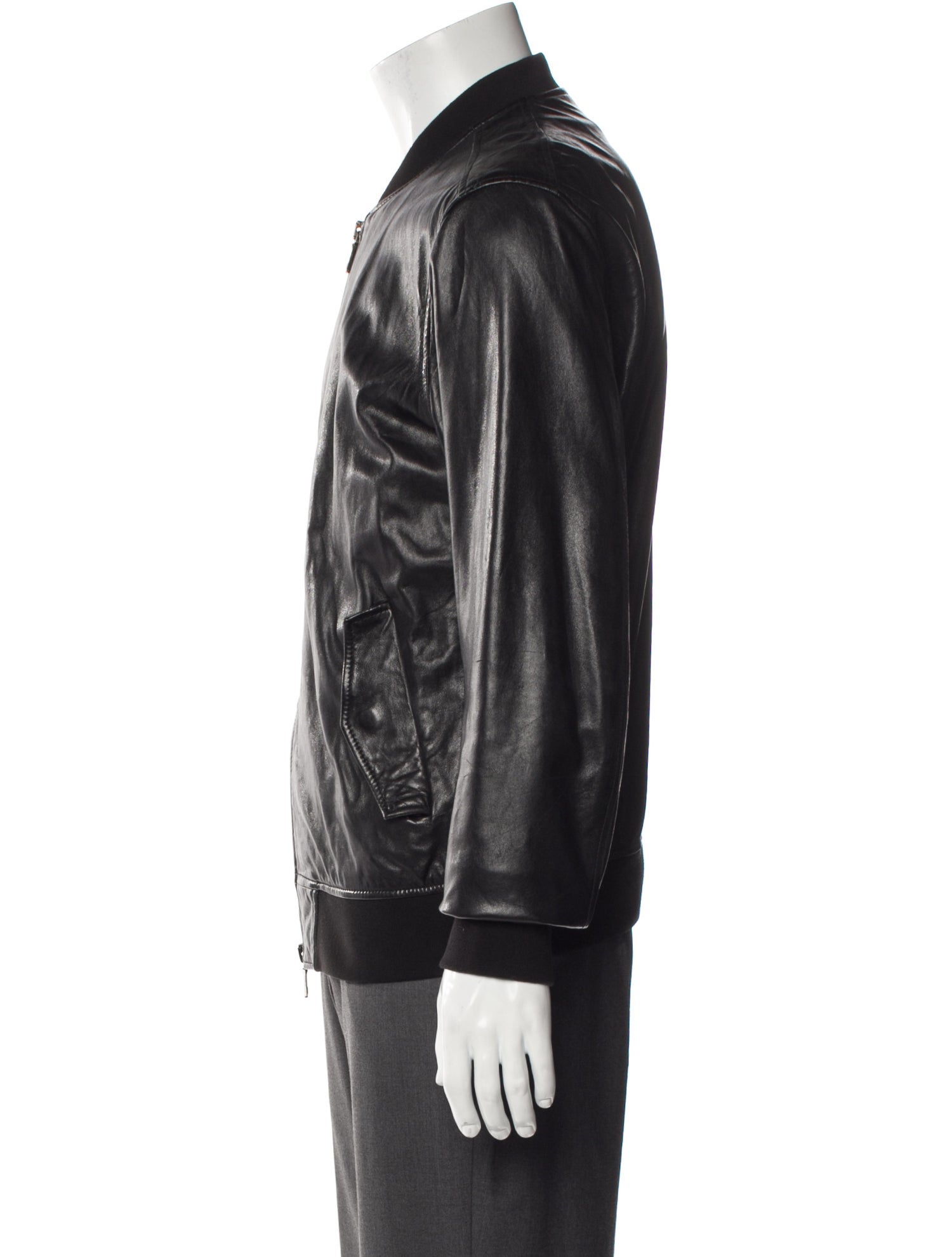 John Varvatos Eel Skin Bomber Jacket