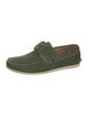 John Varvatos Suede Leather Trim Embellishment Boat Shoes