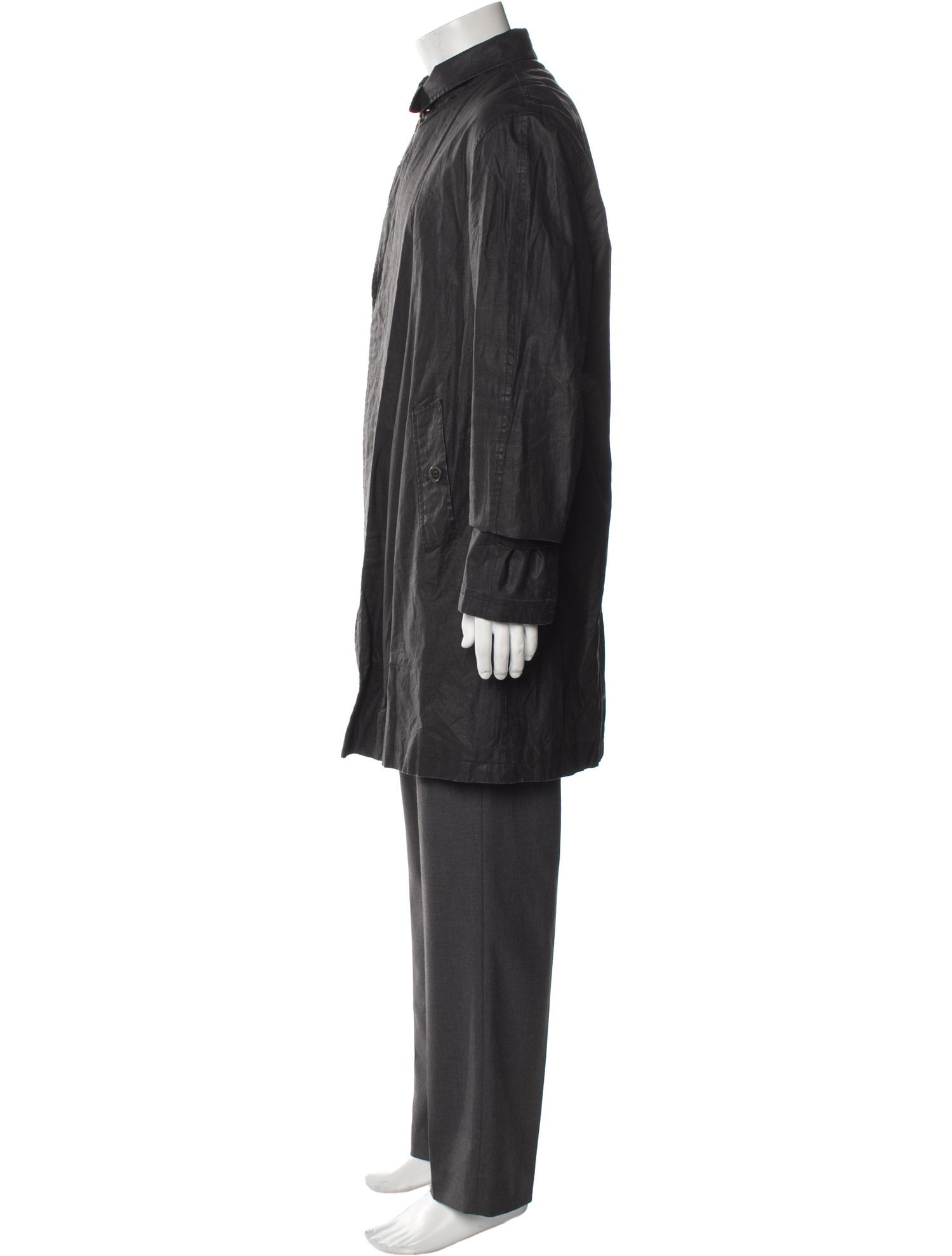 John Varvatos Linen Overcoat