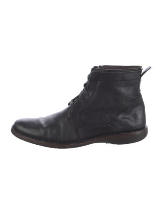 John Varvatos Leather Lace-Up Boots