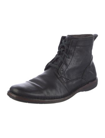 John Varvatos Leather Lace-Up Boots