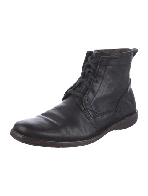 John Varvatos Leather Lace-Up Boots