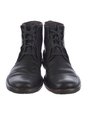 John Varvatos Leather Lace-Up Boots