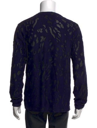 John Varvatos Printed Crew Neck Cardigan