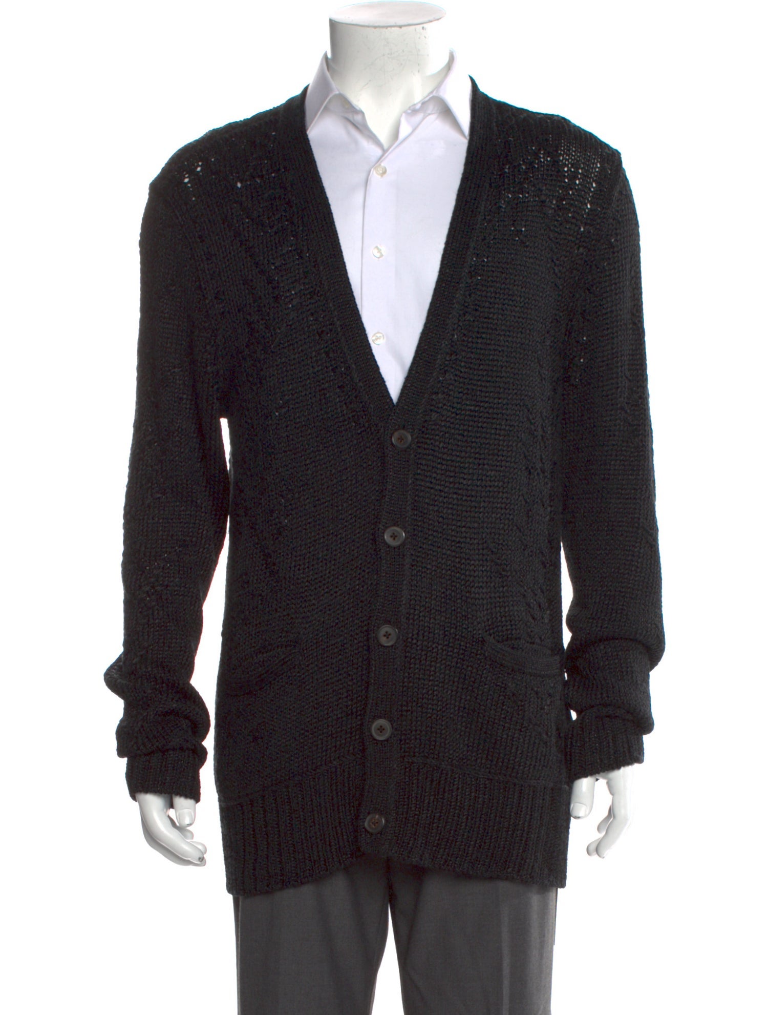 John Varvatos V-Neck Long Sleeve Cardigan