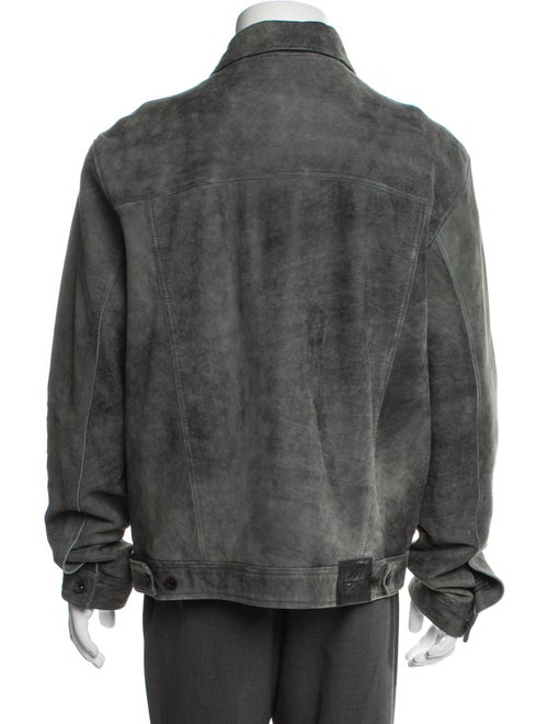 John Varvatos Leather Trucker Jacket