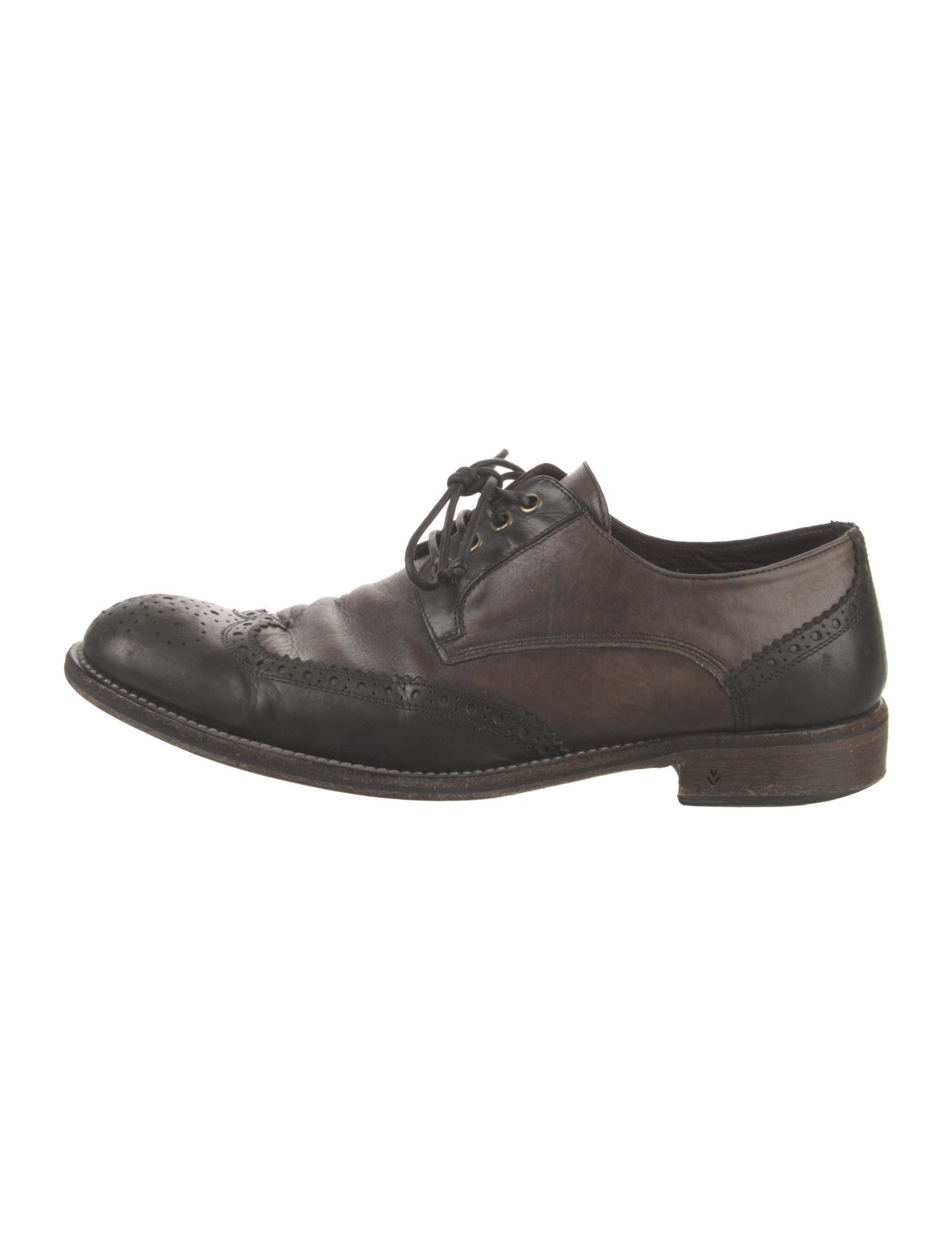 John Varvatos Leather Eyelet Trim Brogues