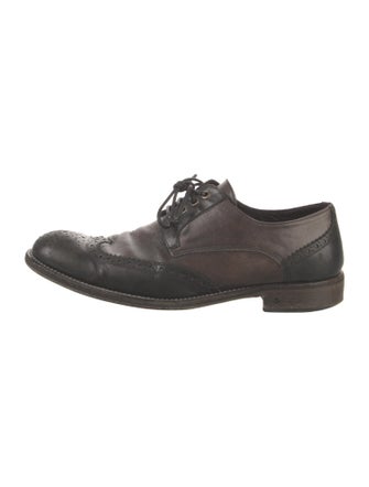 John Varvatos Leather Eyelet Trim Brogues