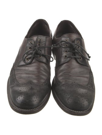 John Varvatos Leather Eyelet Trim Brogues