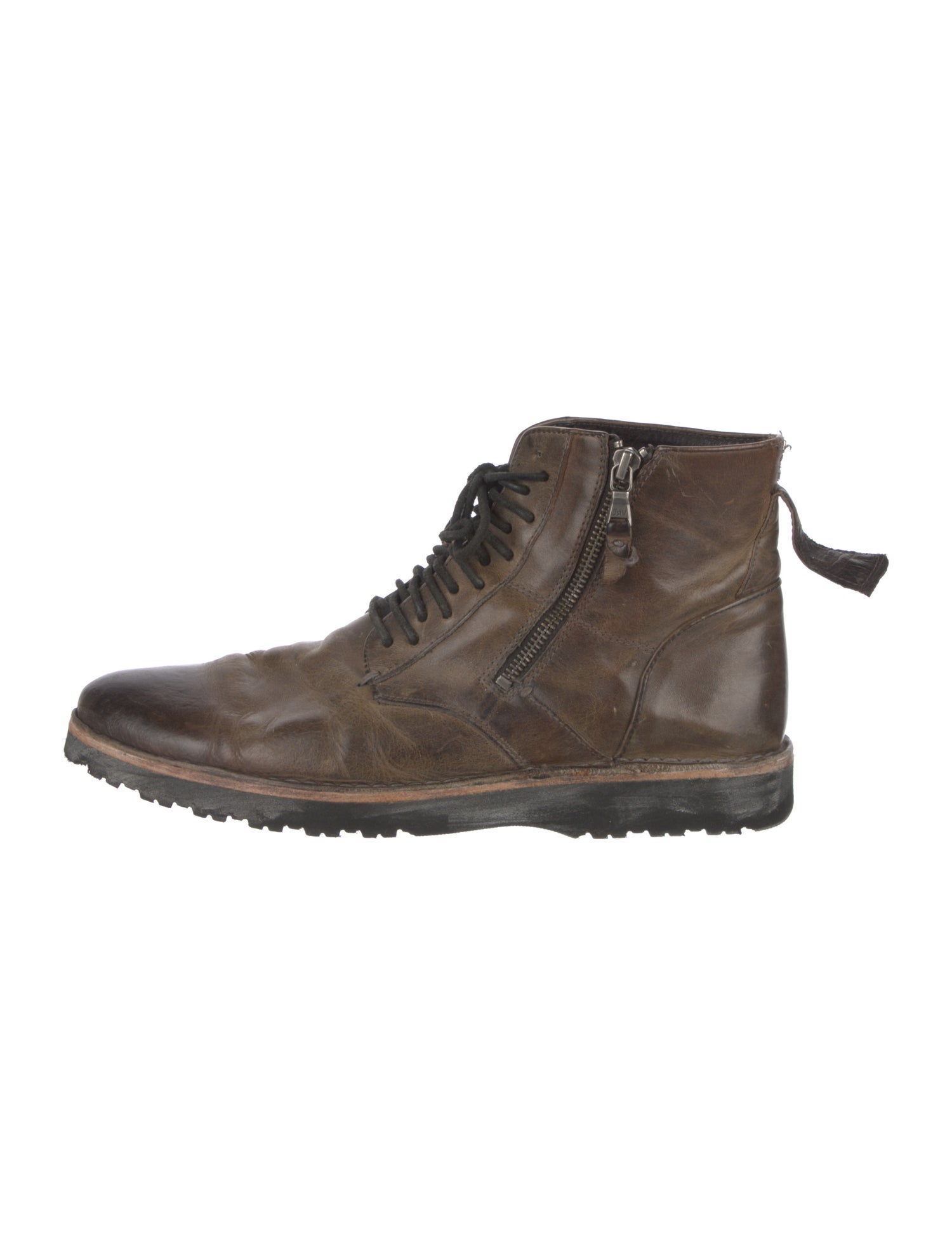 John Varvatos Leather Lace-Up Boots