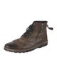 John Varvatos Leather Lace-Up Boots
