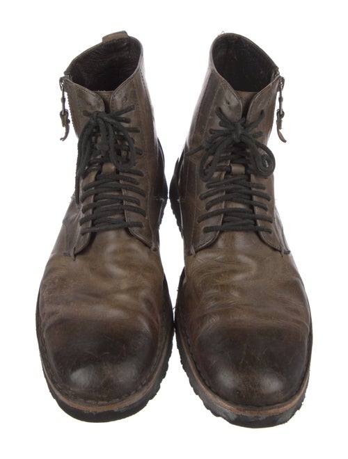 John Varvatos Leather Lace-Up Boots