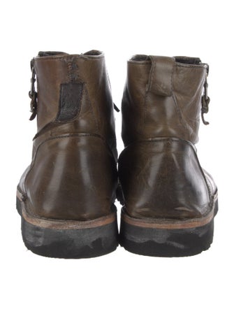 John Varvatos Leather Lace-Up Boots