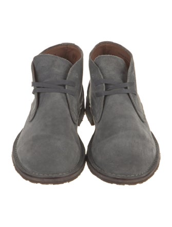 John Varvatos Suede Leather Trim Embellishment Lace-Up Boots