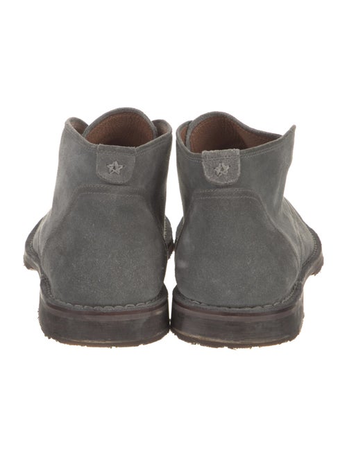 John Varvatos Suede Leather Trim Embellishment Lace-Up Boots