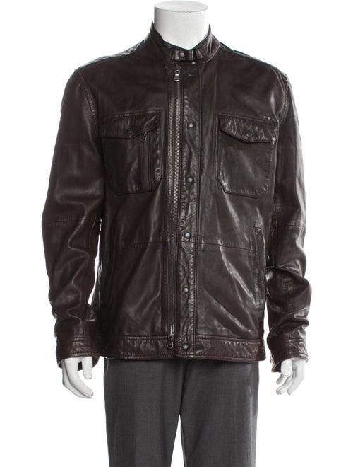 John Varvatos Eel Skin Moto Jacket