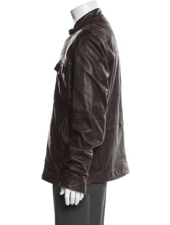 John Varvatos Eel Skin Moto Jacket