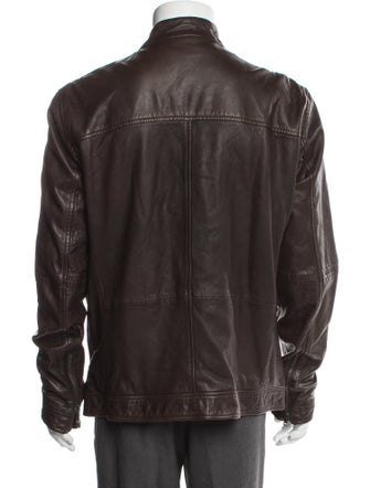 John Varvatos Eel Skin Moto Jacket