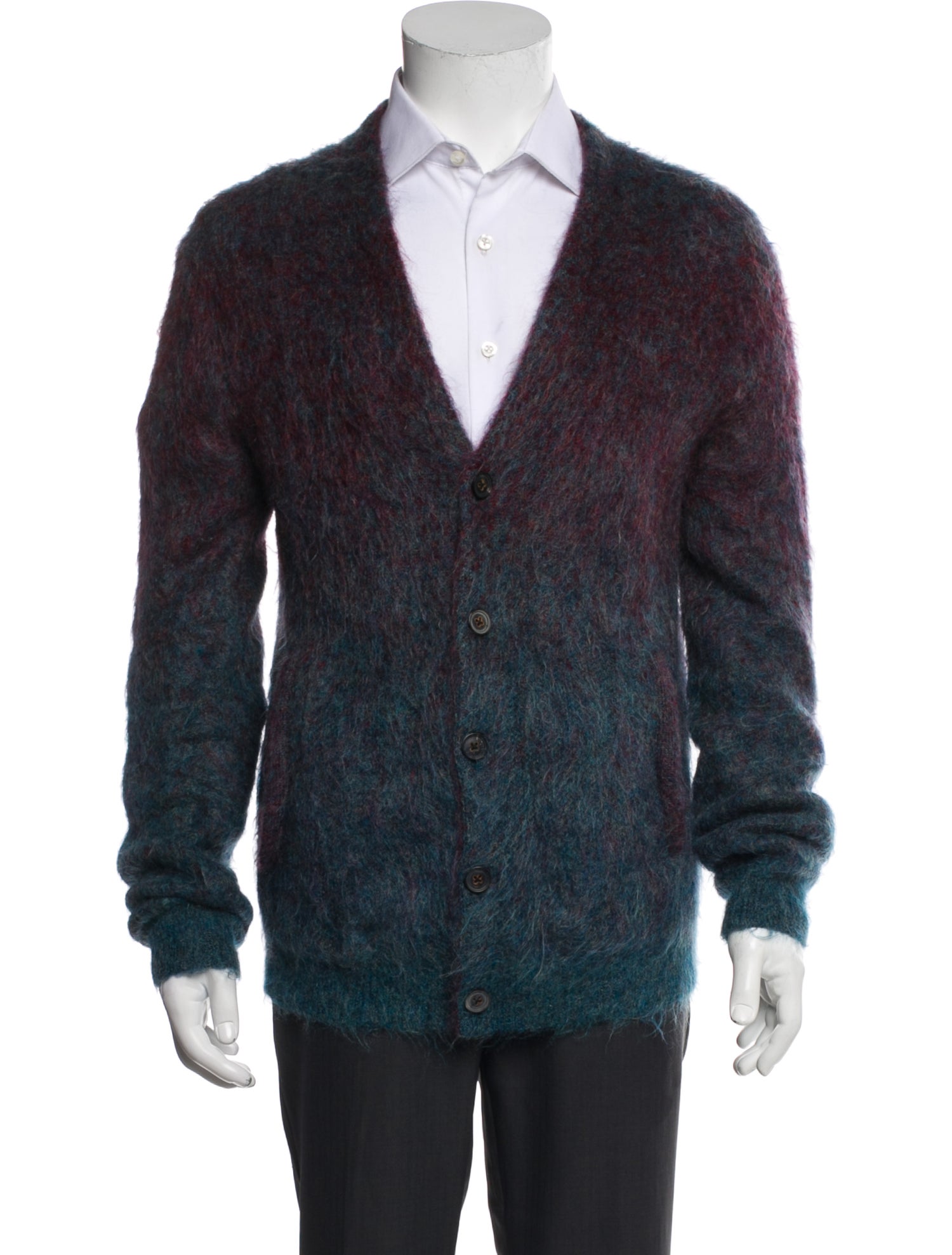 John Varvatos Printed V-Neck Cardigan