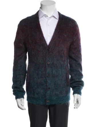 John Varvatos Printed V-Neck Cardigan