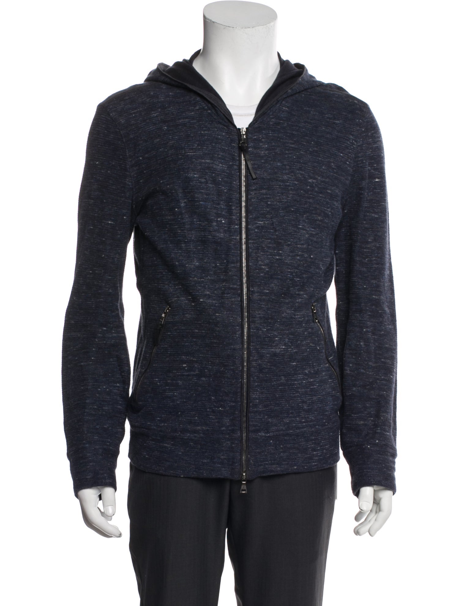 John Varvatos V-Neck Long Sleeve Hoodie