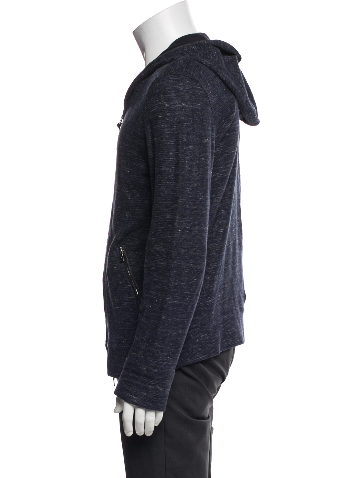 John Varvatos V-Neck Long Sleeve Hoodie