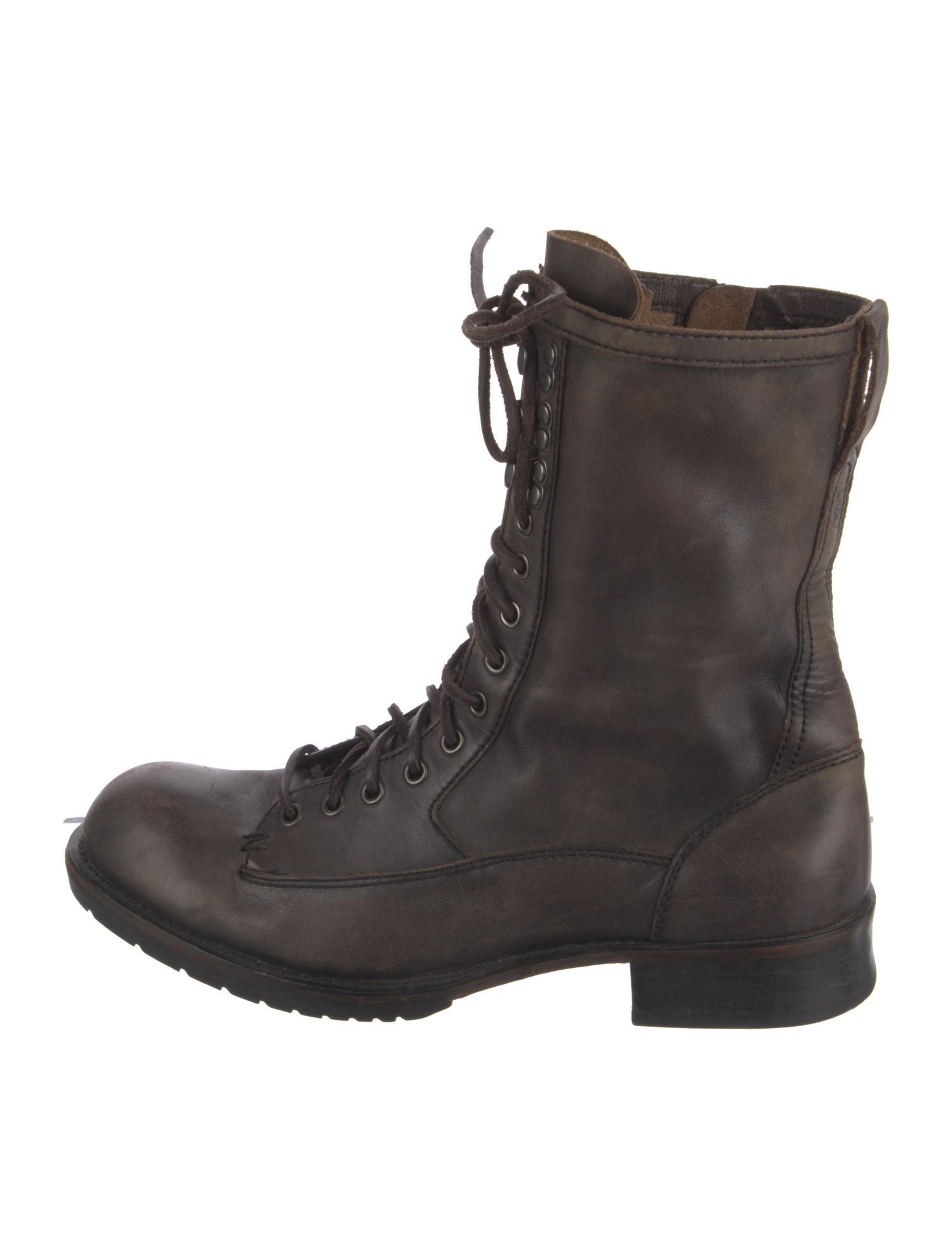 John Varvatos Leather Combat Boots
