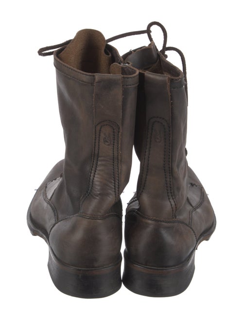 John Varvatos Leather Combat Boots