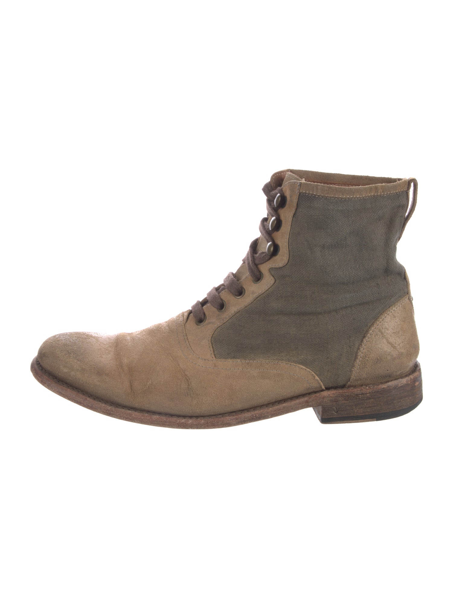 John Varvatos Suede Lace-Up Boots