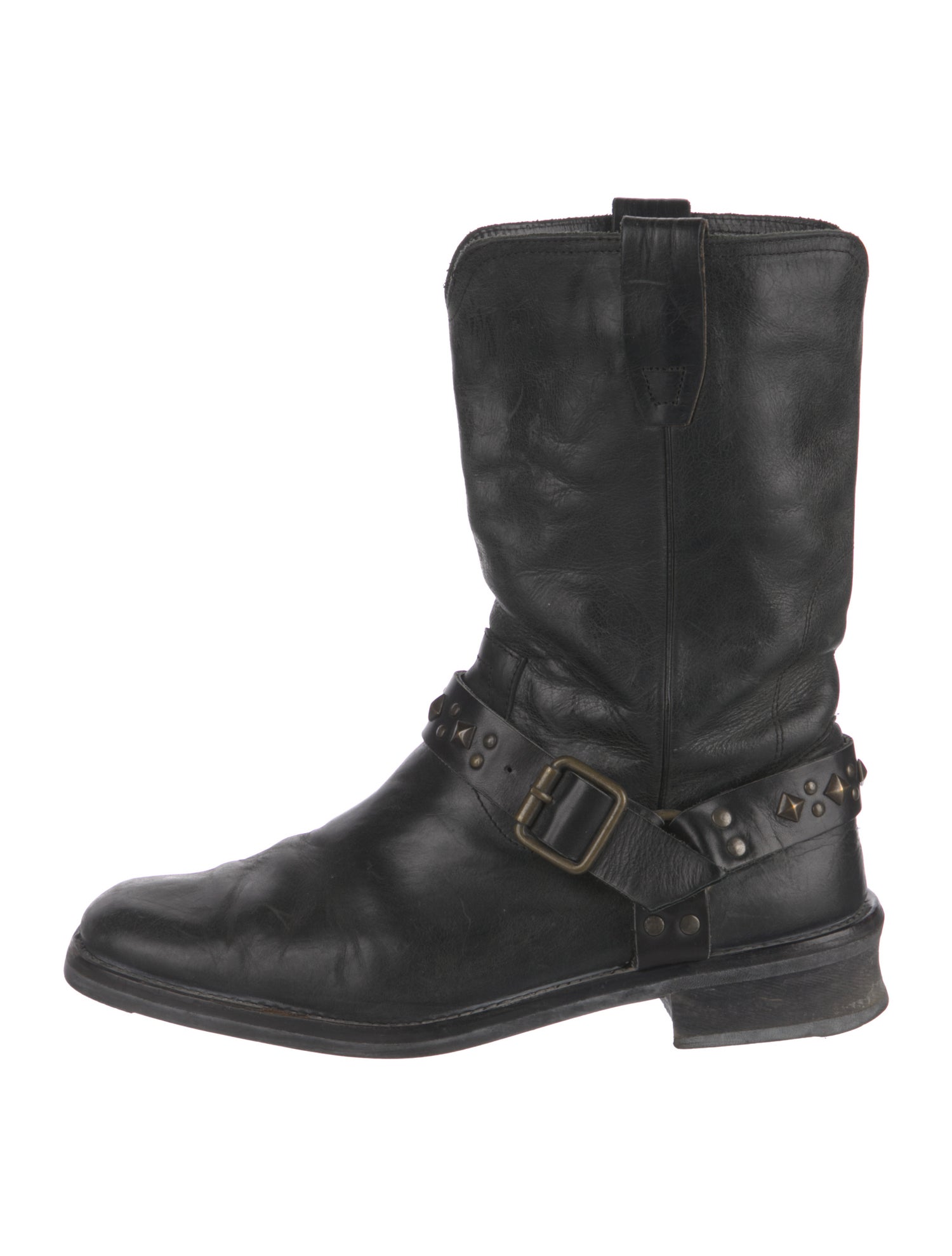 John Varvatos Leather Studded Accents Boots