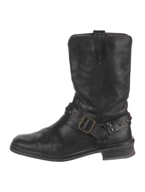 John Varvatos Leather Studded Accents Boots