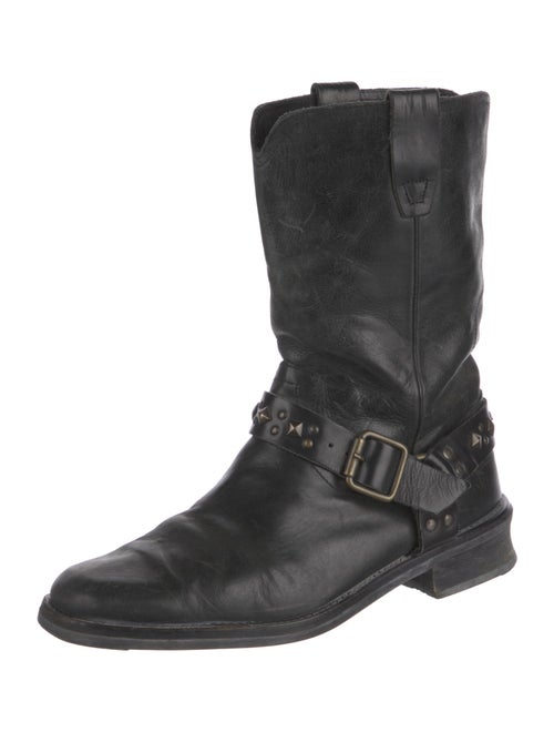 John Varvatos Leather Studded Accents Boots