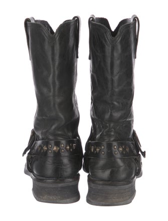 John Varvatos Leather Studded Accents Boots