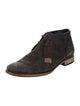 John Varvatos Suede Lace-Up Boots