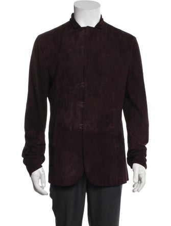 John Varvatos Goat Leather Utility Jacket