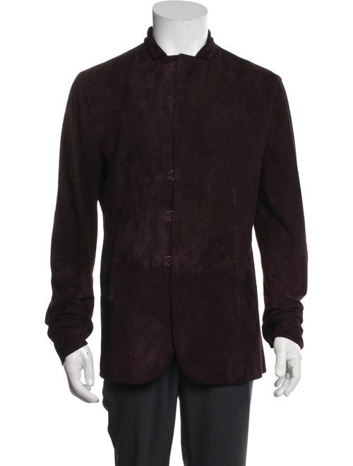 John Varvatos Goat Leather Utility Jacket